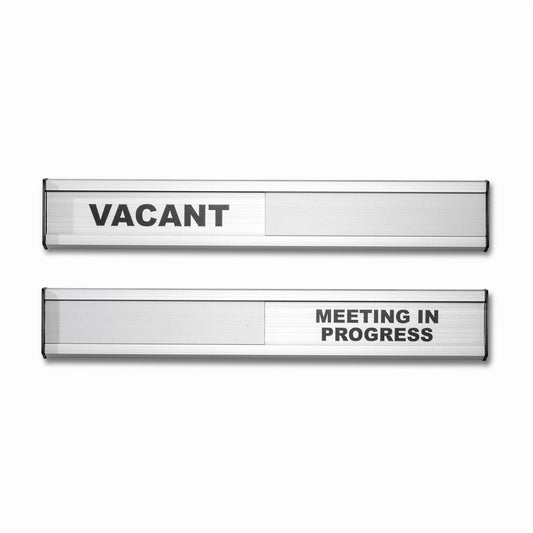 Aluminium Vacant Meeting In Progress Door Sliding Entry System Plaque Sign