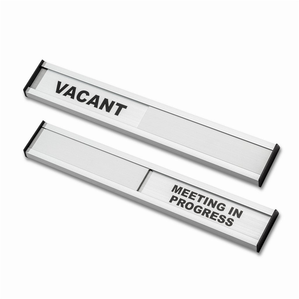 Aluminium Vacant Meeting In Progress Door Sliding Entry System Plaque Sign
