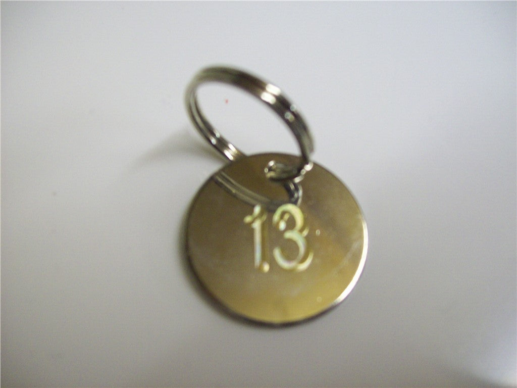 Locker 25mm Nickel Key Tag with 19mm Split Ring Dog Disc Tag Gym School