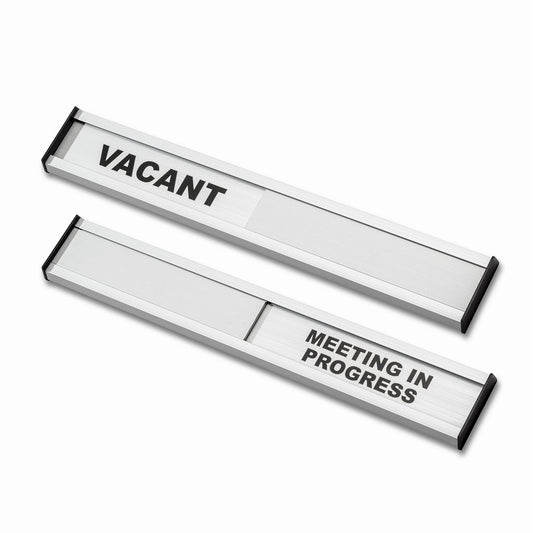 Aluminium Vacant Meeting In Progress Door Sliding Entry System Plaque Sign