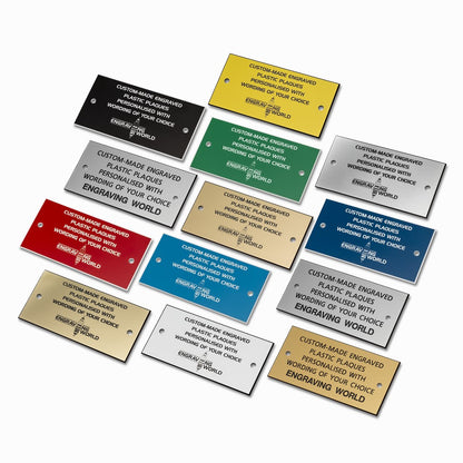 6" x 4" Personalised Engraving Engraved Sign Label Plate Plaque Signage Gold/Black