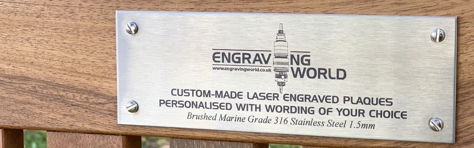 Personalised Stainless Steel Plaques.